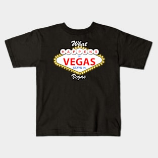 W Happens In Vegas Stays In Vegas Vacation Kids T-Shirt